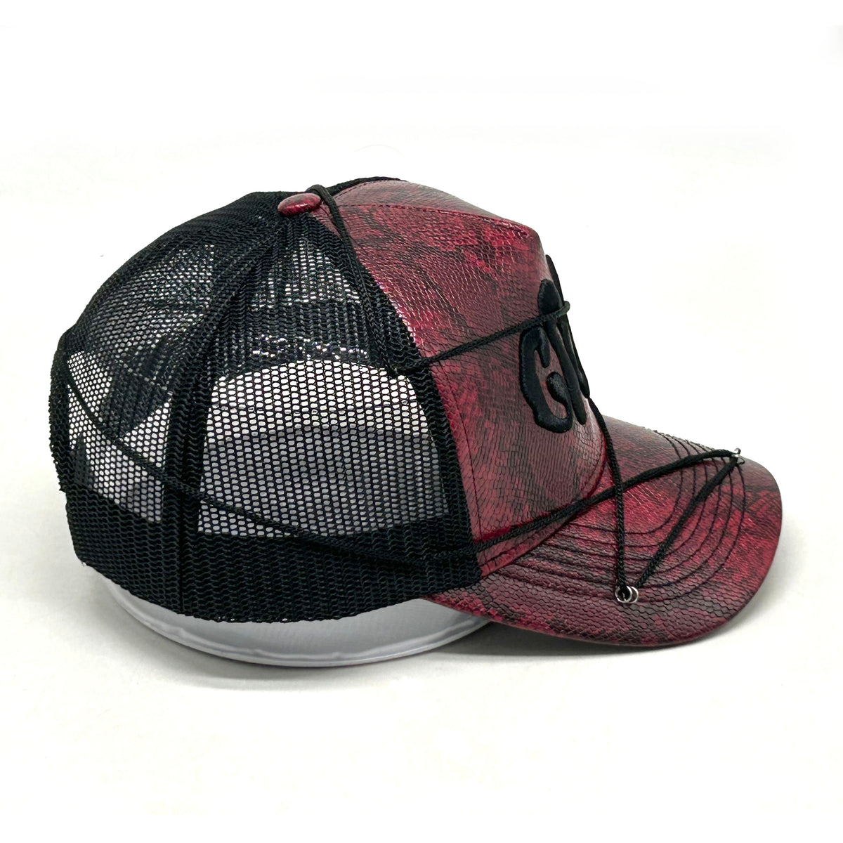 "SNAKE SKIN" Red/Black Cap