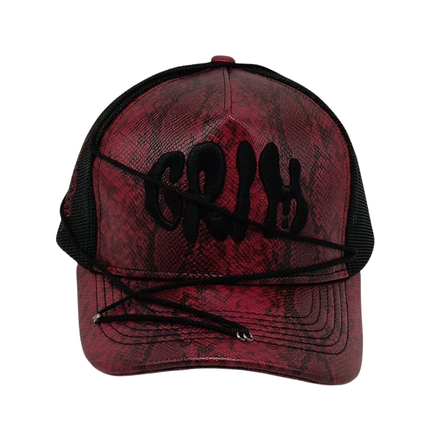 "SNAKE SKIN" Red/Black Cap