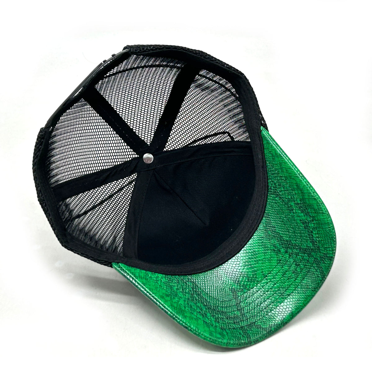 "SNAKE SKIN" Green/Black Cap