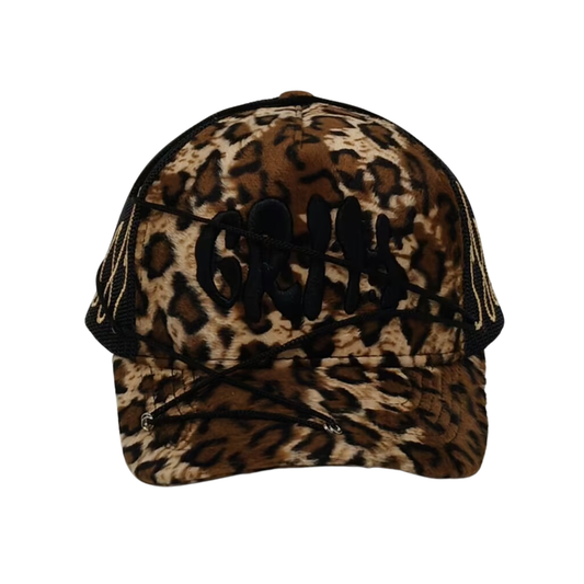 "LEOPARD" Orange/Black Cap