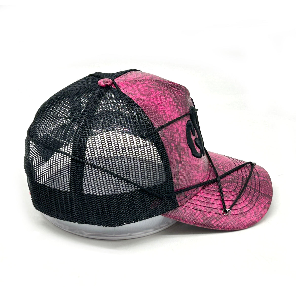 "SNAKE SKIN" Pink/Black Cap