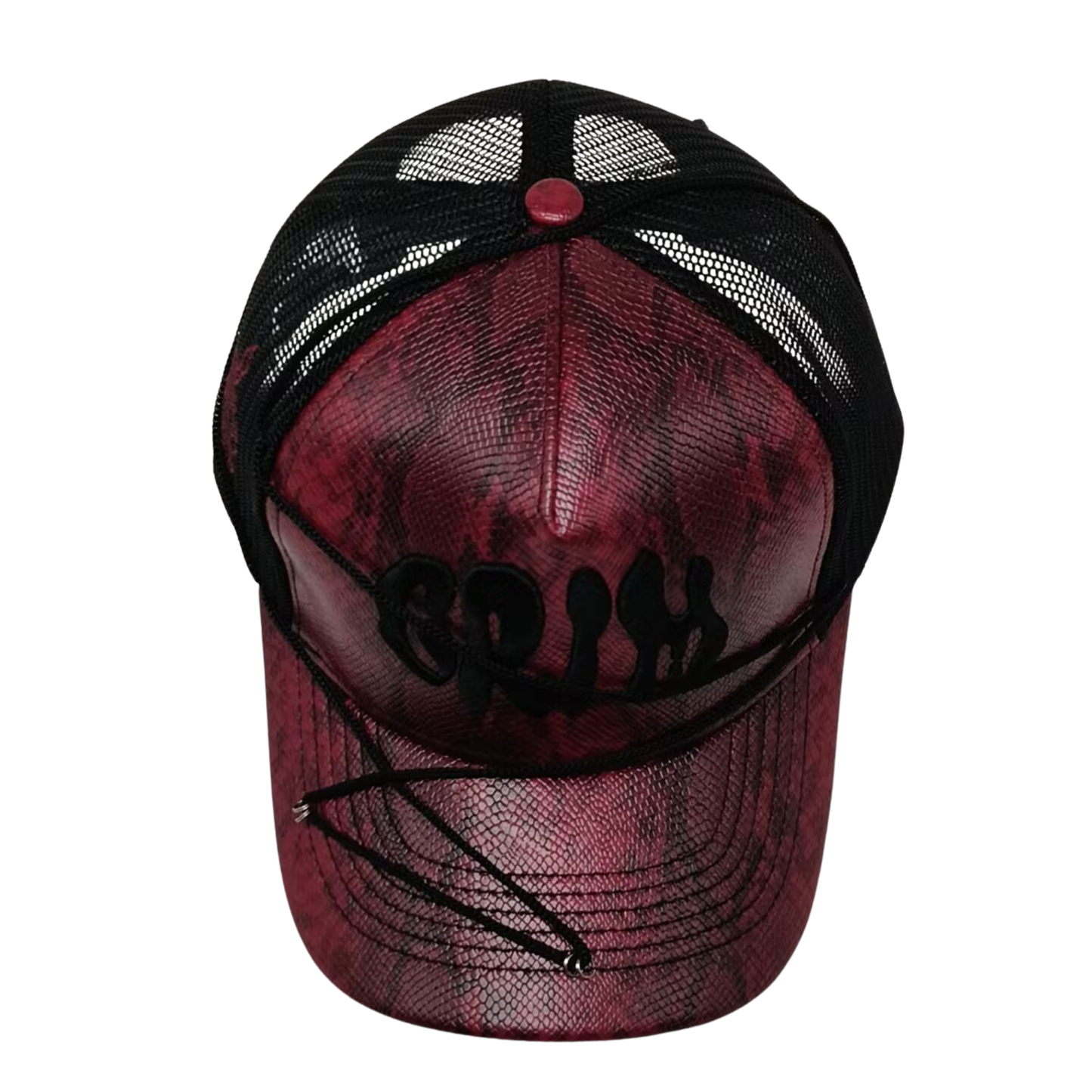 "SNAKE SKIN" Red/Black Cap
