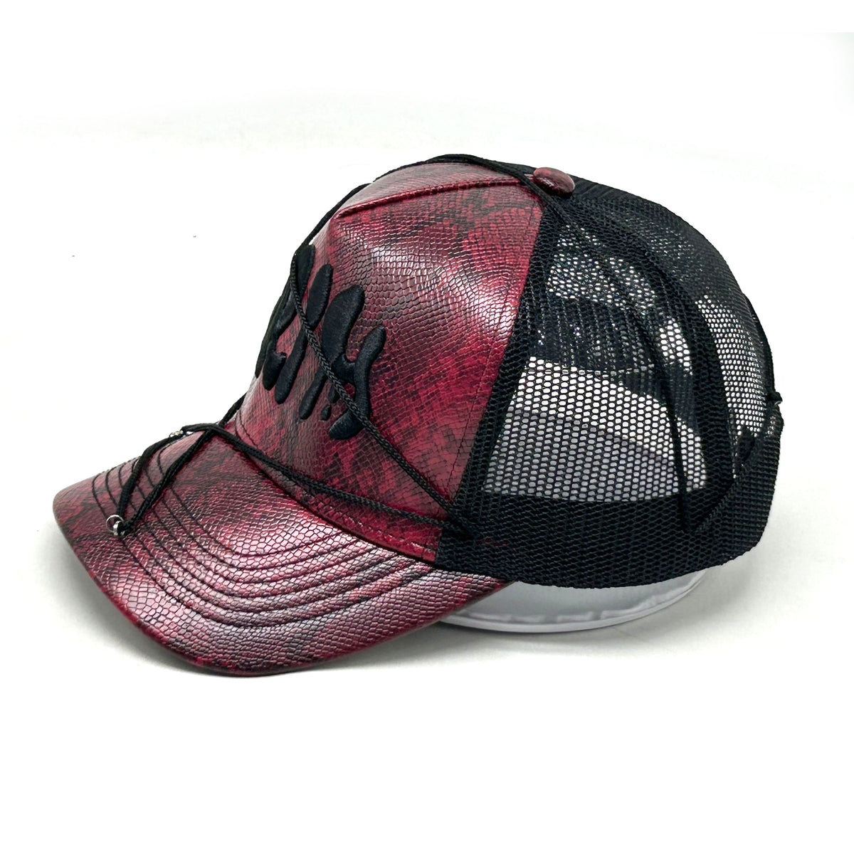 "SNAKE SKIN" Red/Black Cap