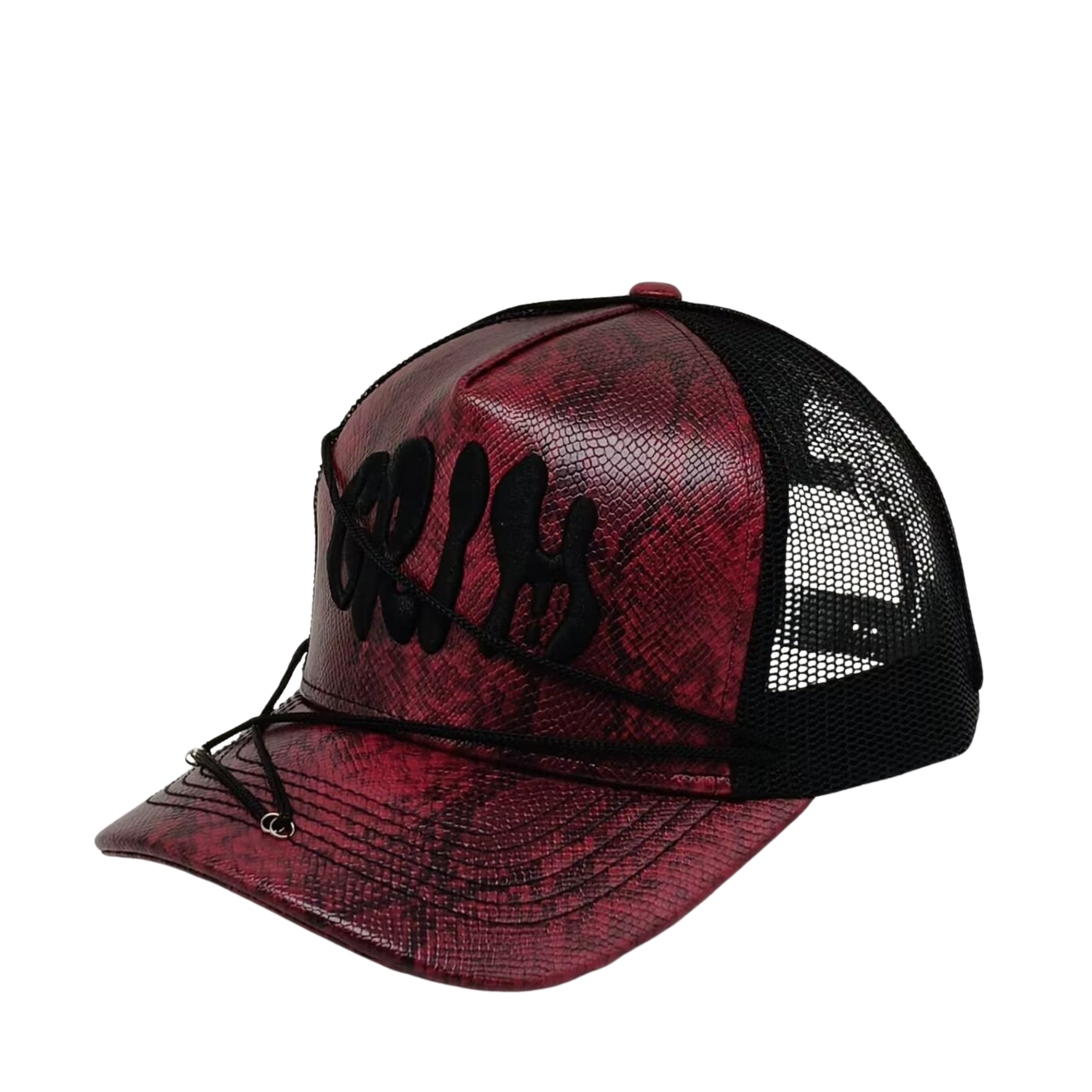 "SNAKE SKIN" Red/Black Cap