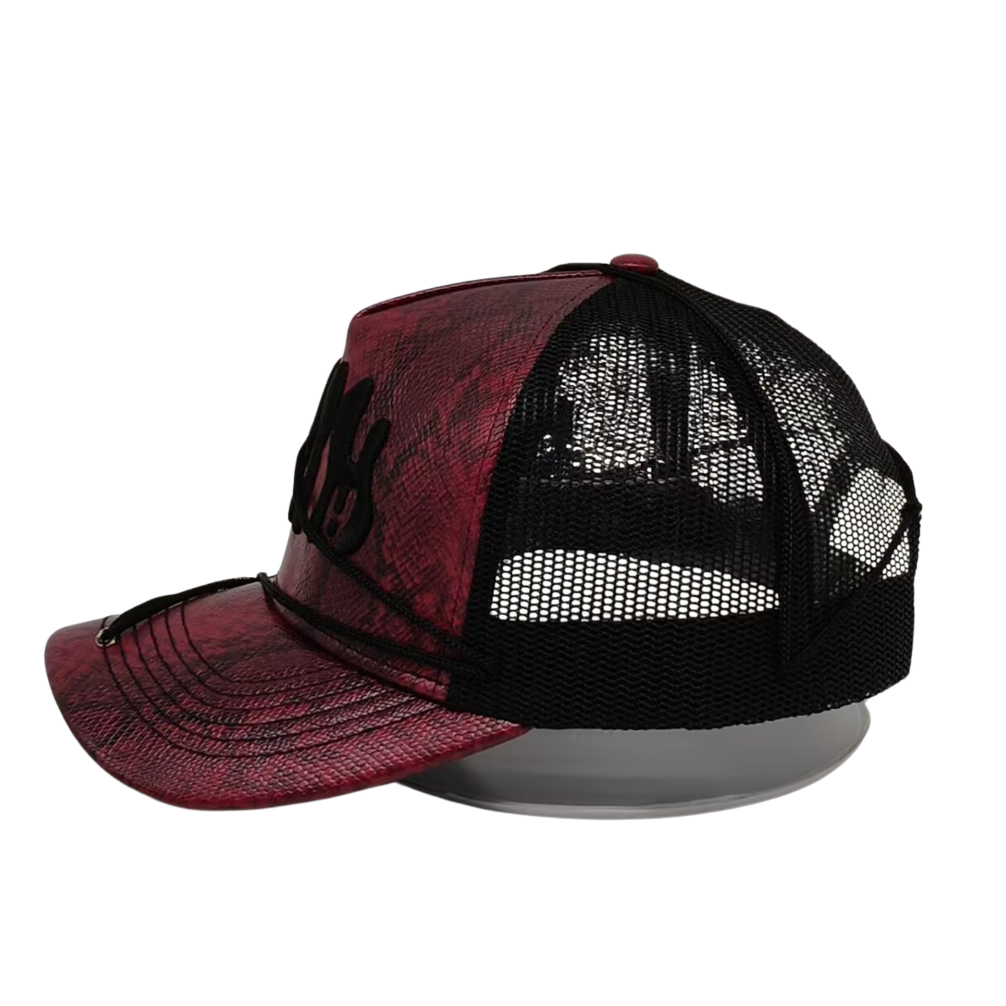 "SNAKE SKIN" Red/Black Cap