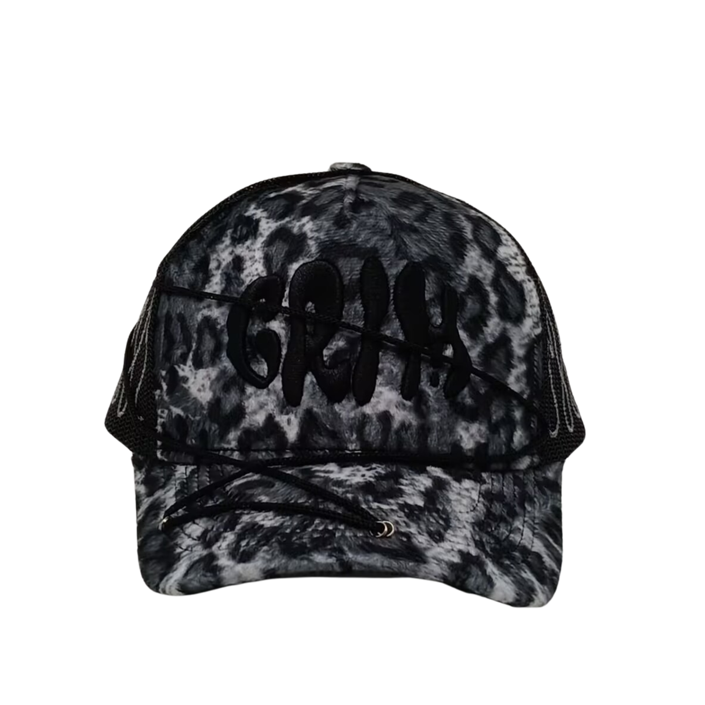 "LEOPARD" Black/White Cap