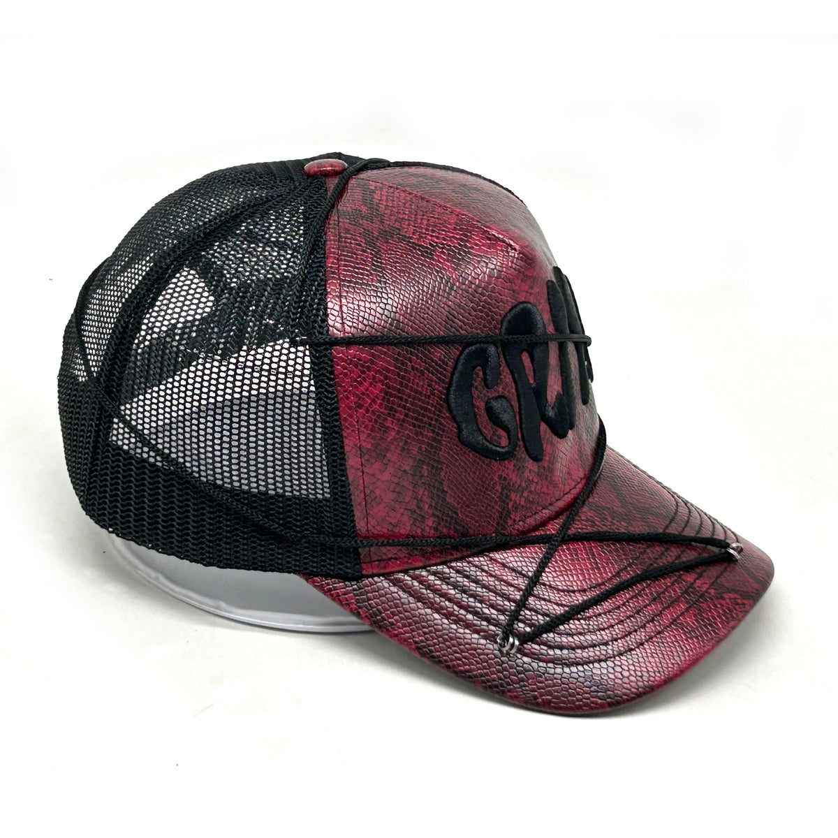 "SNAKE SKIN" Red/Black Cap