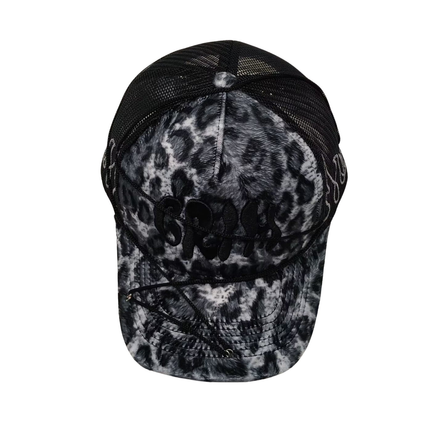 "LEOPARD" Black/White Cap