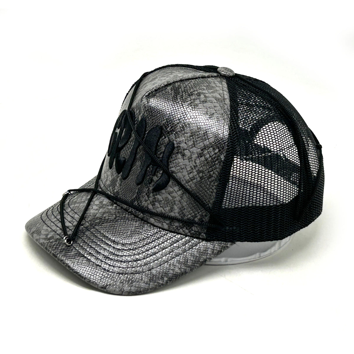 "SNAKE SKIN" Grey/Black Cap
