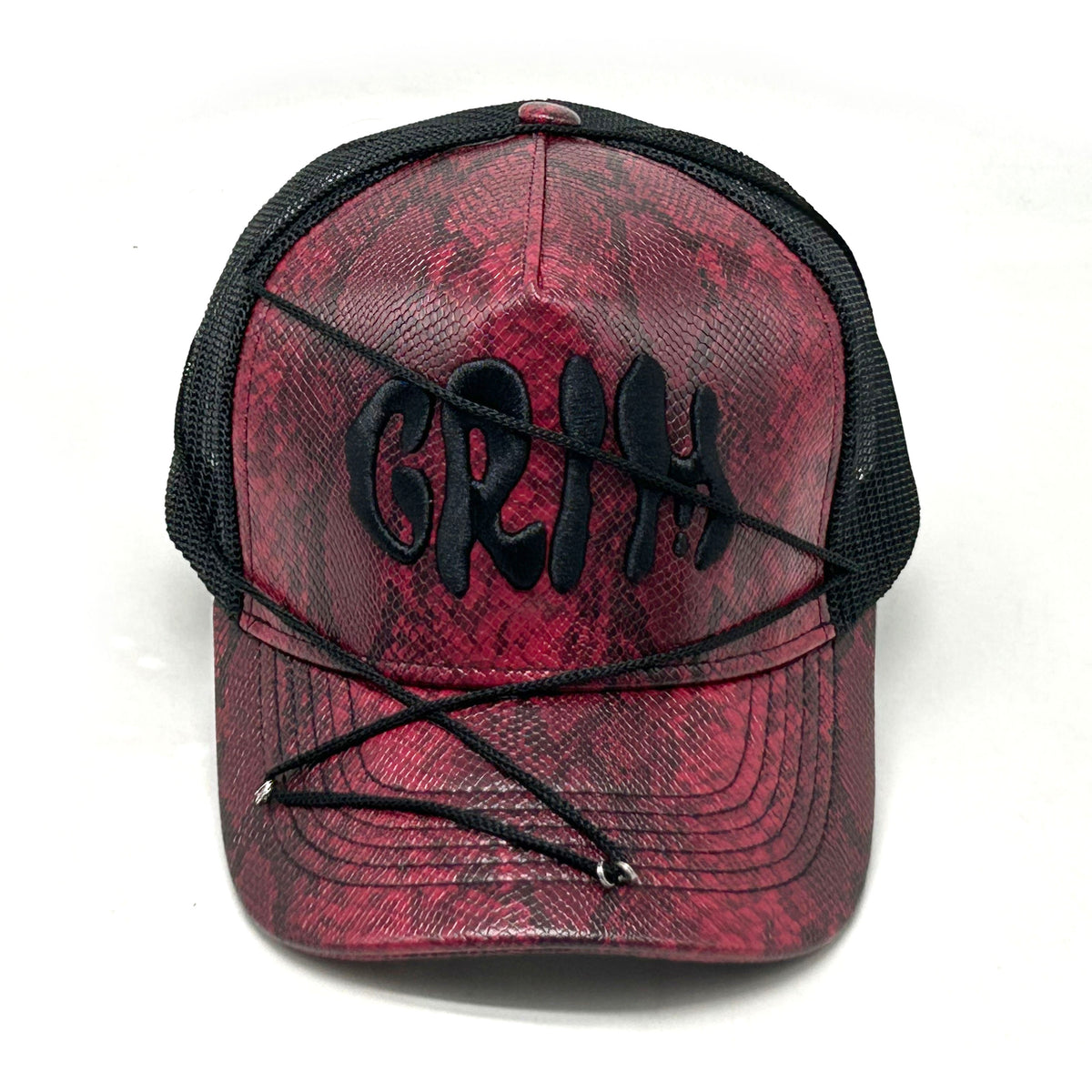 "SNAKE SKIN" Red/Black Cap