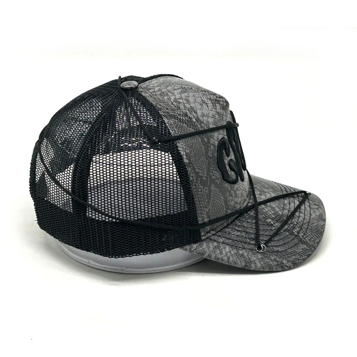"SNAKE SKIN" Grey/Black Cap