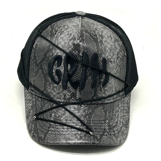 "SNAKE SKIN" Grey/Black Cap